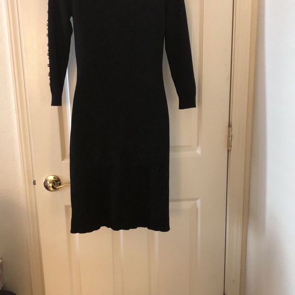 Ann Taylor Black Pearl Embellished Sweater Dress - Picture 15 of 15